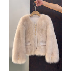 Photo: Monte Carlo Cropped Faux Fur Jacket | Seoden London — view 4
