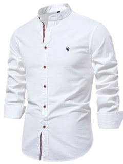 Photo: Cambridge Band-Collar Oxford Shirt | Seoden London — view 5