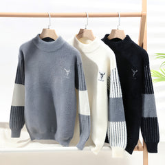 Photo: Bruges Colour-Block Mock-Neck Knit | Seoden London — view 3