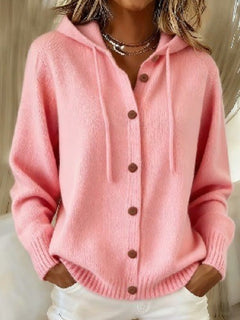 Photo: Bologna Hooded Button Knit Cardigan Coat | Seoden London — view 6