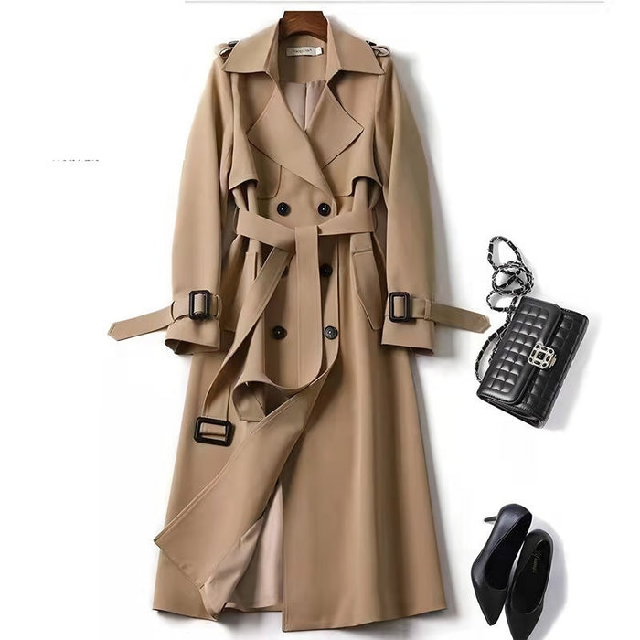 British-Style Belted Trench Coat