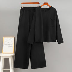 Photo: Women's Pocket Jumper and Wide Leg Trousers Knit Set | Seoden London — view 5