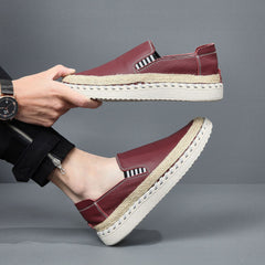 Photo: Men's Stitched Leather Moccasin Loafers | Seoden London — view 4