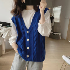 Photo: Women's V Neck Cable Knit Cardigan | Seoden London — view 7