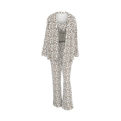 Photo: Women's Leopard Print Cotton Linen Pyjama Set | Seoden London — view 5