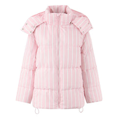 Photo: Brighton Striped Hooded Puffer Coat | Seoden London — view 3