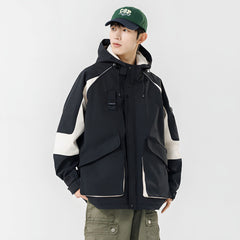 Photo: Kendal Colour-Block Hooded Utility Jacket | Seoden London — view 6