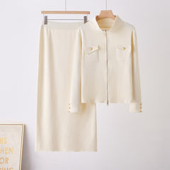 Photo: Women's Zip Up Knit Cardigan and Midi Skirt Set | Seoden London — view 9