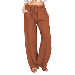 Photo: Giulia Wide-Leg Drawstring Trousers | Seoden London — view 10