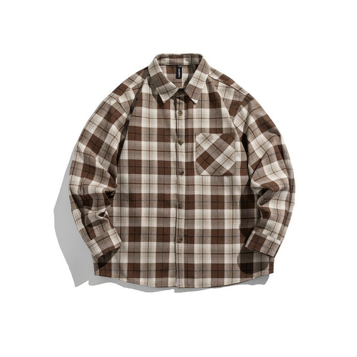 Men's Herringbone Flannel Check Overshirt