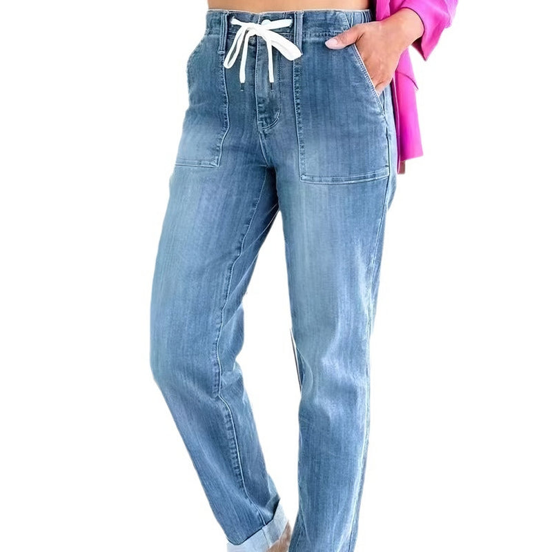 Photo: Harlan Elastic-Waist Relaxed Jeans | Seoden London