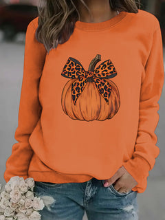 Photo: Leopard Bow Pumpkin Sweatshirt | Seoden London — view 9