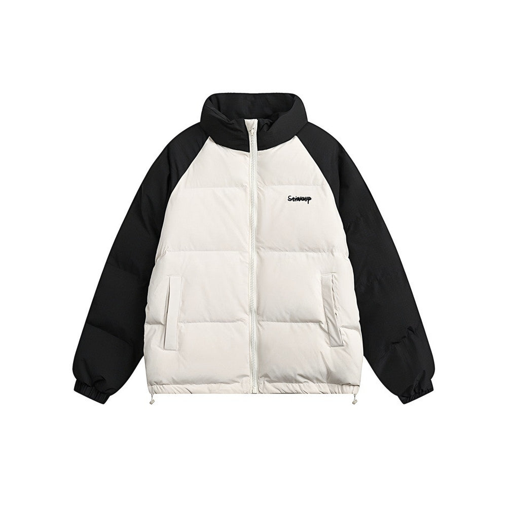 Photo: Tokyo Colour-Block Varsity Puffer Jacket | Seoden London