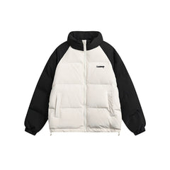 Photo: Tokyo Colour-Block Varsity Puffer Jacket | Seoden London — view 1