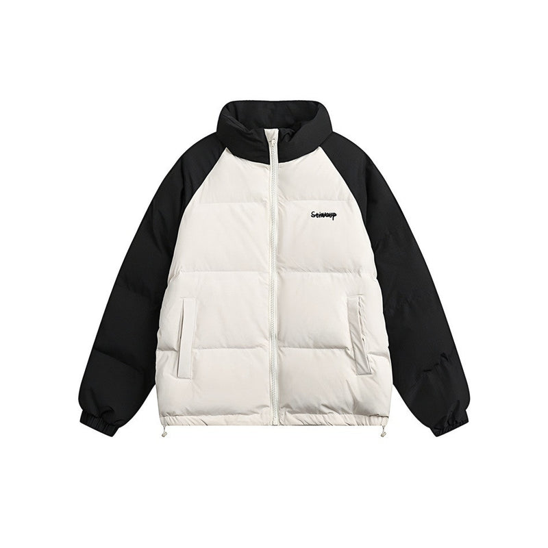 Photo: Tokyo Colour-Block Varsity Puffer Jacket | Seoden London