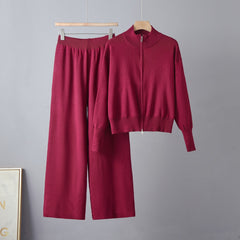 Photo: Women's Zip Up Knit Cardigan and Trousers Set | Seoden London — view 5
