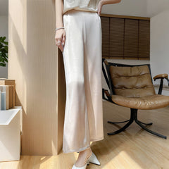 Photo: Cannes Satin-Sheen Wide-Leg Trousers | Seoden London — view 3