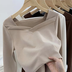 Photo: Renata Double-Faced Fleece V-Neck Top | Seoden London — view 9
