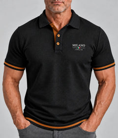 Photo: Rimini Tipped Waffle Polo | Seoden London — view 3