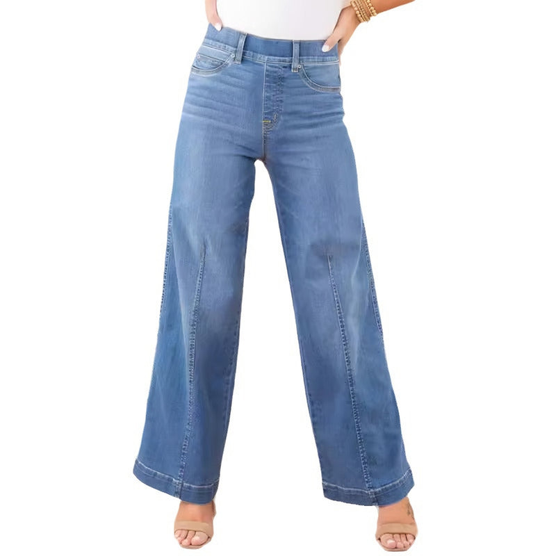 Photo: Shoreditch Elastic-Waist Wide-Leg Jeans | Seoden London
