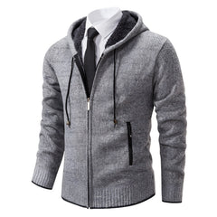 Photo: Aberdeen Fleece-Lined Hooded Knit Jacket | Seoden London — view 3