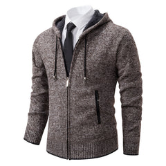 Photo: Aberdeen Fleece-Lined Hooded Knit Jacket | Seoden London — view 2