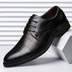 Photo: Kensington Leather-Look Derby Dress Shoes | Seoden London — view 1