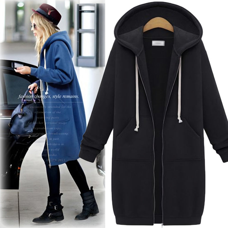 Photo: Oslo Longline Fleece-Lined Zip Hoodie | Seoden London