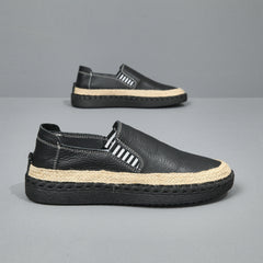Photo: Men's Stitched Leather Moccasin Loafers | Seoden London — view 10