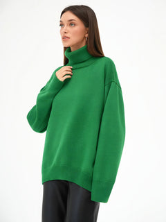 Photo: Women's Ribbed Roll Neck Jumper | Seoden London — view 2
