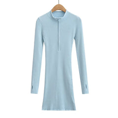 Photo: Women's Half Zip Knitted Jumper Dress | Seoden London — view 4