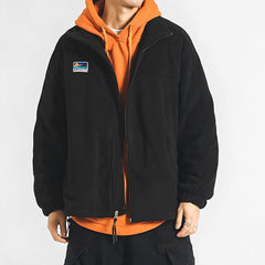 Photo: Men's Stand Collar Fleece Jacket | Seoden London — view 4