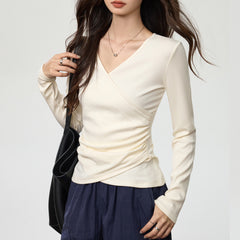 Photo: Ravello Long Sleeve Faux Wrap Top | Seoden London — view 6
