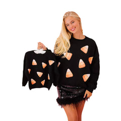 Photo: Pumpkin Sparkle Sequin Sweatshirt | Seoden London — view 4