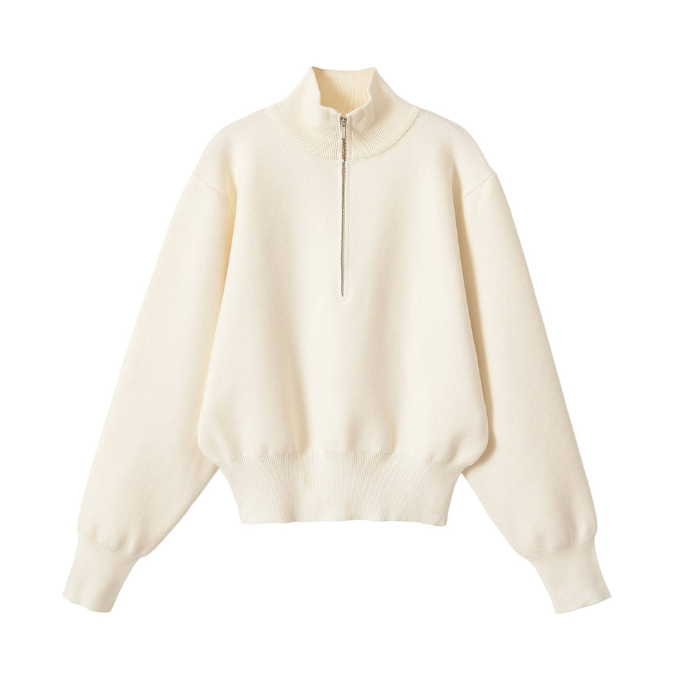 Photo: Cortona Half-Zip Stand-Collar Jumper | Seoden London