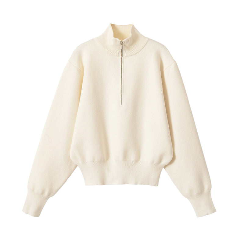 Photo: Cortona Half-Zip Stand-Collar Jumper | Seoden London
