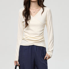 Photo: Ravello Long Sleeve Faux Wrap Top | Seoden London — view 9