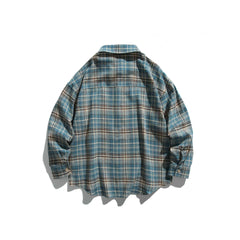 Photo: Men's Washed Flannel Check Overshirt | Seoden London — view 2