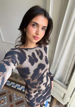 Photo: Milano Leopard Print Bodycon Mini Dress | Seoden London — view 10
