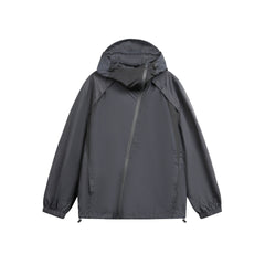 Photo: Hebden Asymmetric-Zip Hooded Windbreaker | Seoden London — view 3