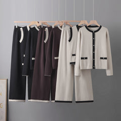 Photo: Women's Three Piece Knit Cardigan, Vest and Trouser Set | Seoden London — view 5