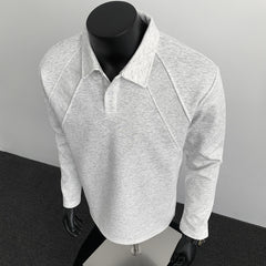 Photo: Men's Long Sleeve Cotton Polo Shirt | Seoden London — view 4