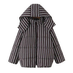 Photo: Brighton Striped Hooded Puffer Coat | Seoden London — view 7