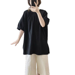 Photo: Women's Plus Size Pleated Cotton Blouse | Seoden London — view 5