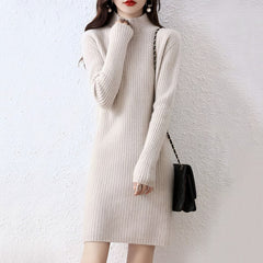 Photo: Women's Turtleneck Knitted Midi Dress | Seoden London — view 5