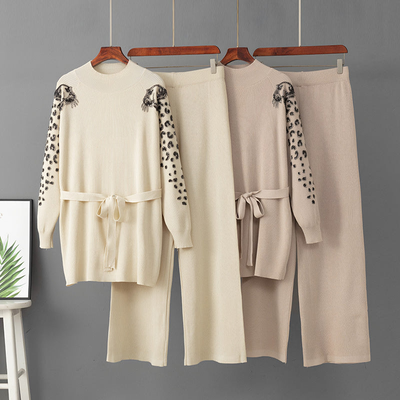 Photo: Women's Knit Jumper and Wide Leg Trousers Set | Seoden London