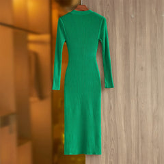 Photo: Women's Button Front Knitted Midi Dress | Seoden London — view 2