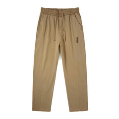 Photo: Men's Cotton Drawstring Straight Leg Trousers | Seoden London — view 4