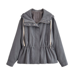 Photo: Ghent Peplum Hooded Windbreaker | Seoden London — view 1