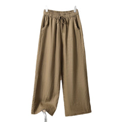 Photo: Women's Plus Size Linen Wide Leg Trousers | Seoden London — view 1
